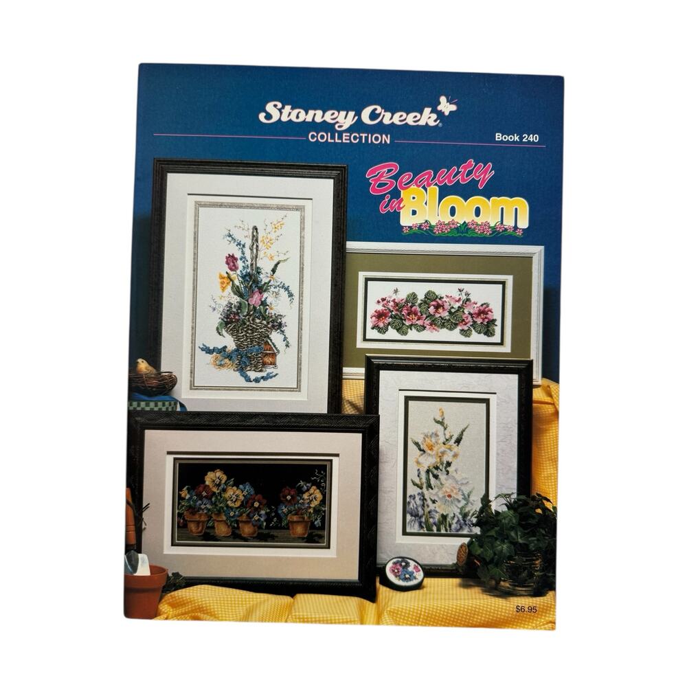 Vintage Beauty In Bloom Cross Stitch Pattern Book STONEY CREEK Flower Plants